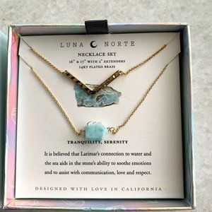 Luna Norte Necklace Set - Larimar